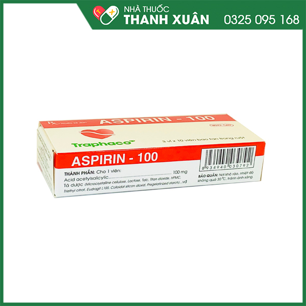 Aspirin 100 điều trị dự phòng nhồi máu cơ tim